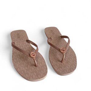 Michael Kors Jinx Logo Flip-Flop Sandals Blush Pink Women's Size 10